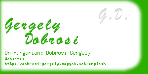 gergely dobrosi business card